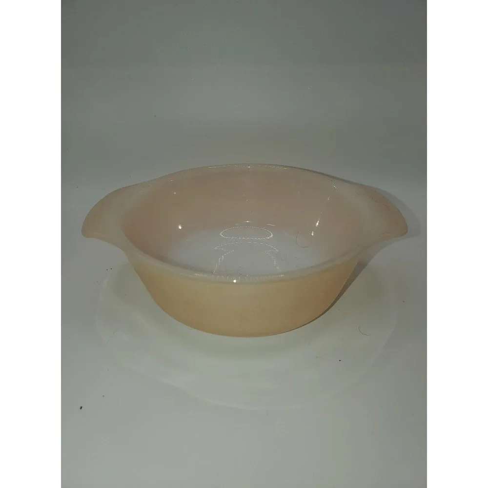 Fire-King Peach Lustre 1.5 Pint Casserole Dish 472 Anchor Hocking Milk Glass USA